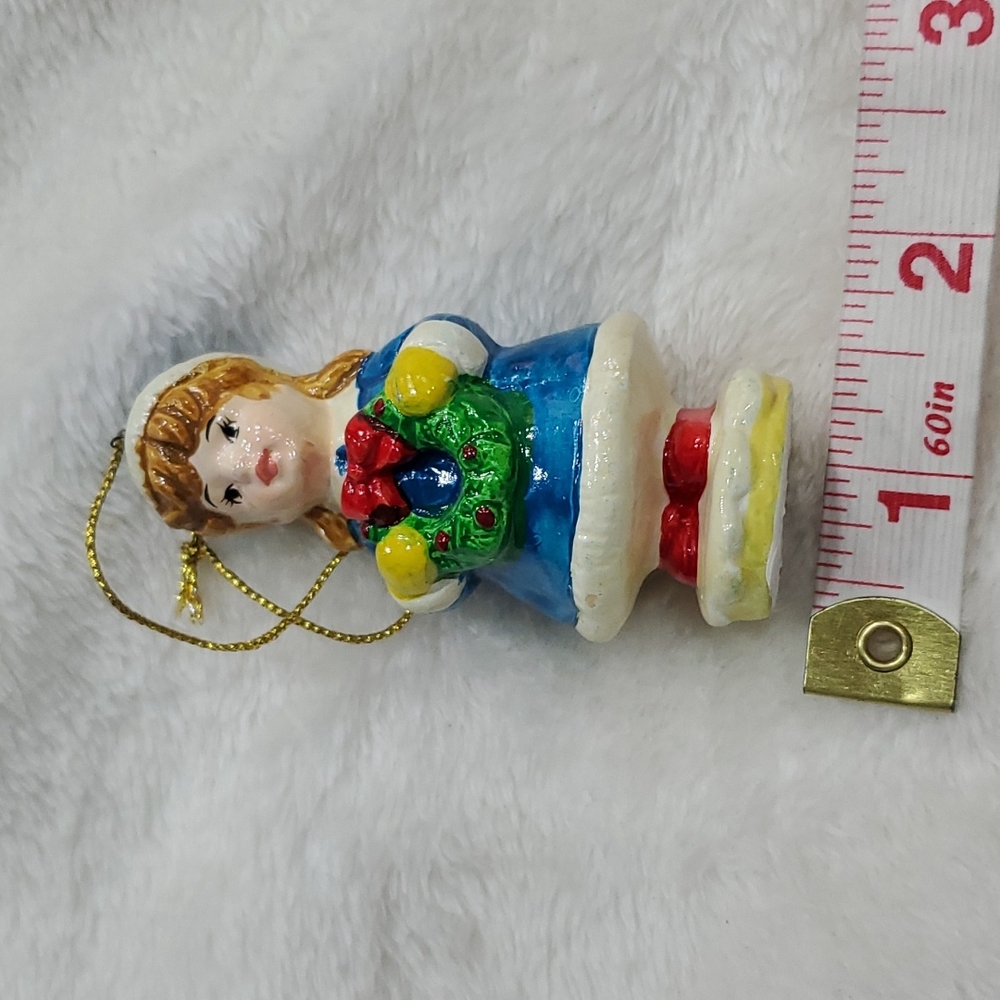 💥50% sale💥Vintage ornament lady with wreath #1474 - Picture 4 of 6